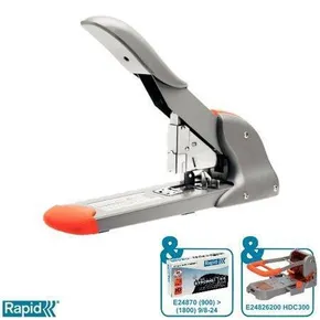 Rapid Fashion HD210 Hefter mit hoher Kapazität, Silber/Orange